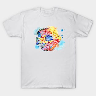 Rainbow Fish Watercolor T-Shirt